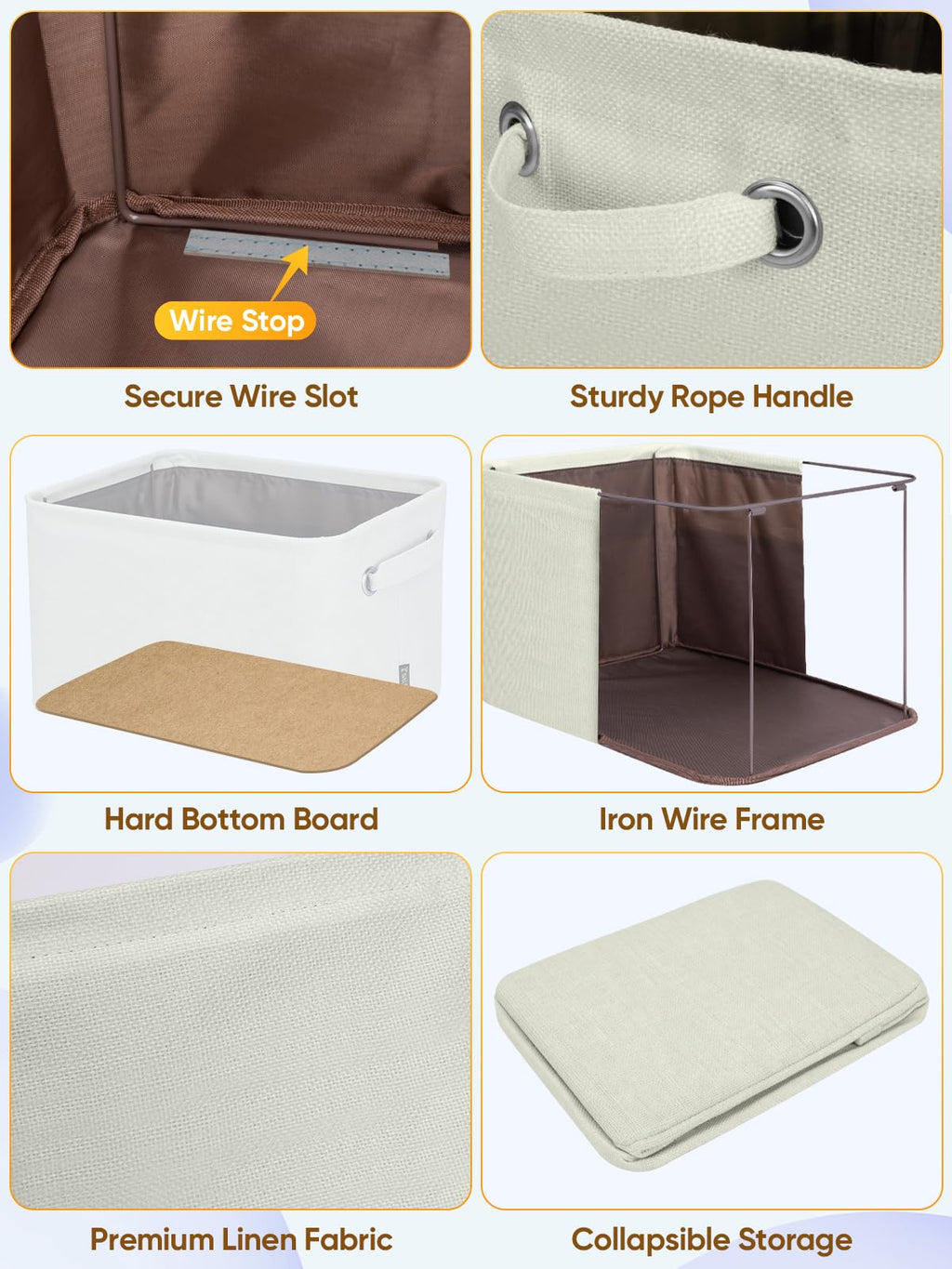 1 Pack Fabric Closet Storage Bins for Shelves