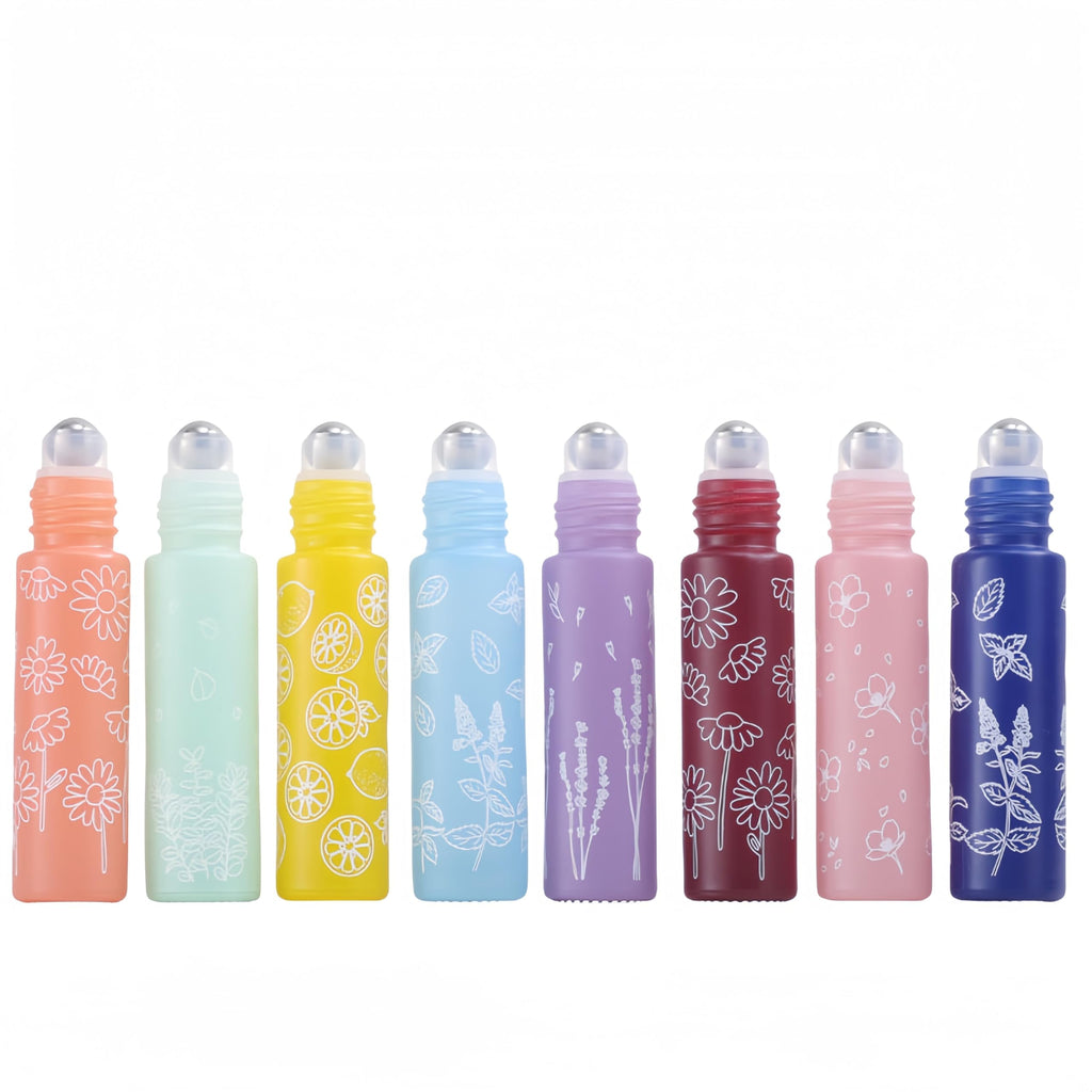 10ml Glass Essential Oil Roller Bottles Roll On Bottles (10 Count)