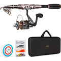 PLUSINNO Spinning Rod and Reel Combos Telescopic Fishing Rod Pole with Reel Line Lures Hooks Fishing Carrier Bag Case and Accessories Fishing Gear Organizer (1.8M 5.91FT Fishing Gear Organizer) ...