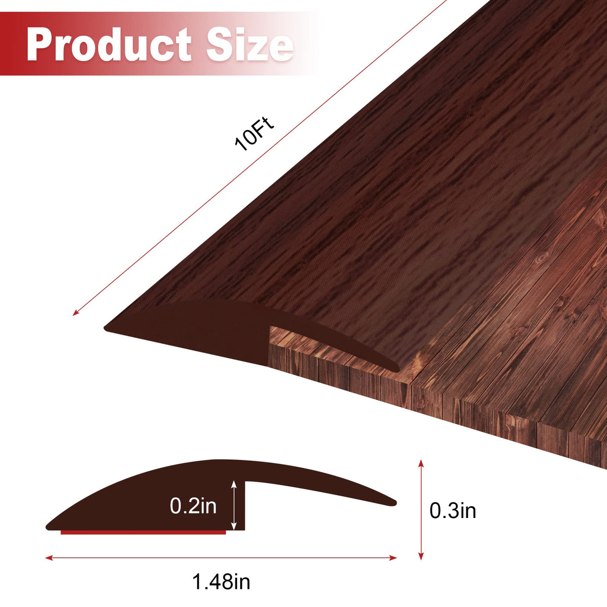 10Ft Carpet Floor Transition Strip (10 Foot)