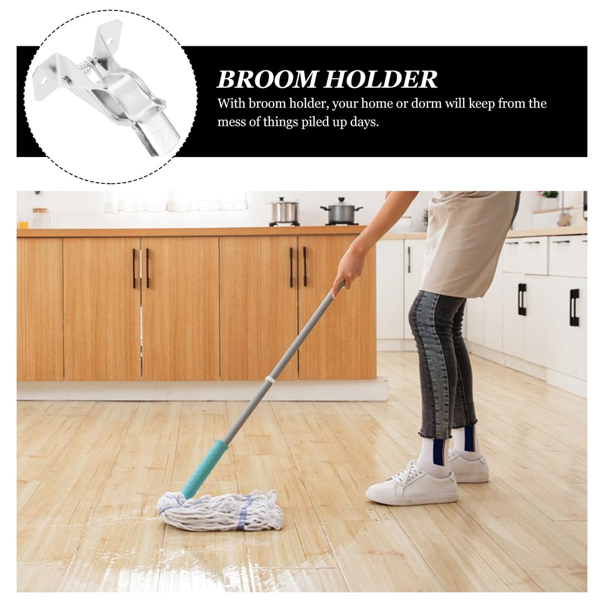 10pcs Wall Broom Holder and Mop Holder Iron Wall
