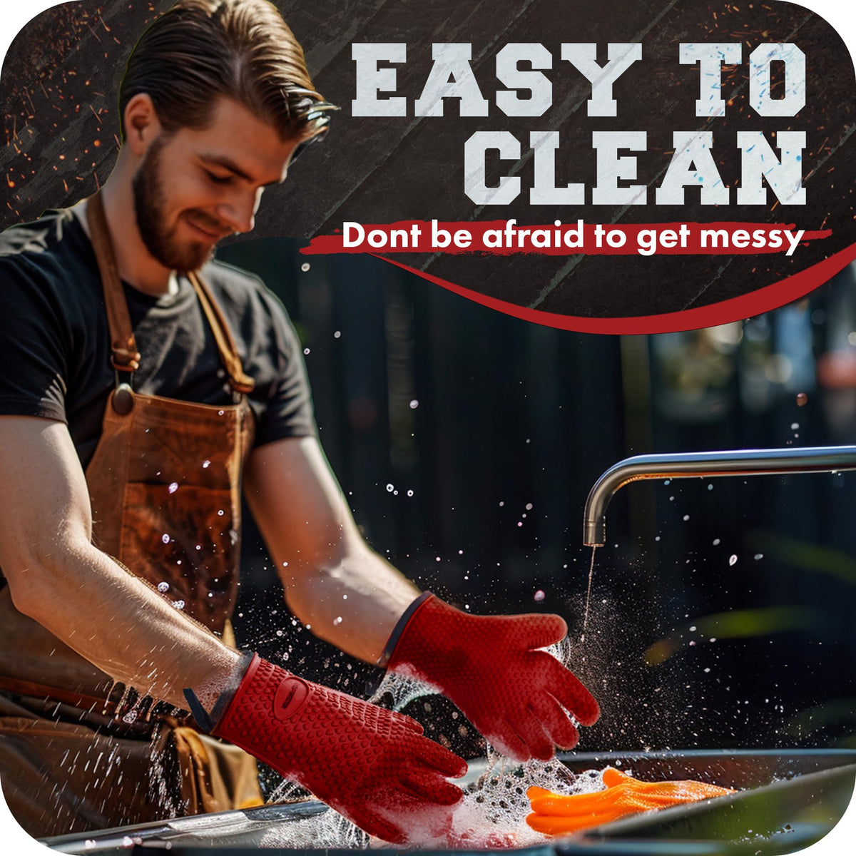XL Silicone Smoker BBQ Gloves