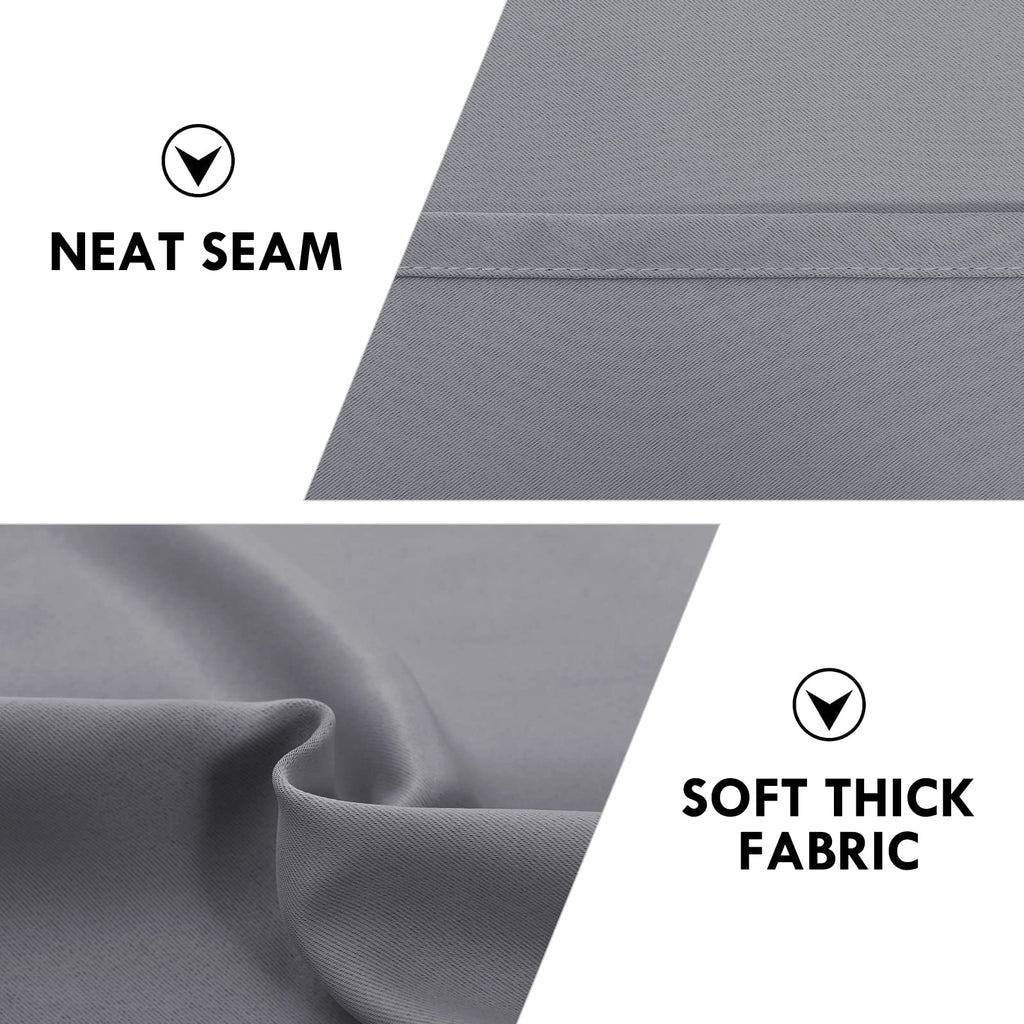 Blackout Curtains for Bedroom Living Room 42 x 63 Inch Long Grey