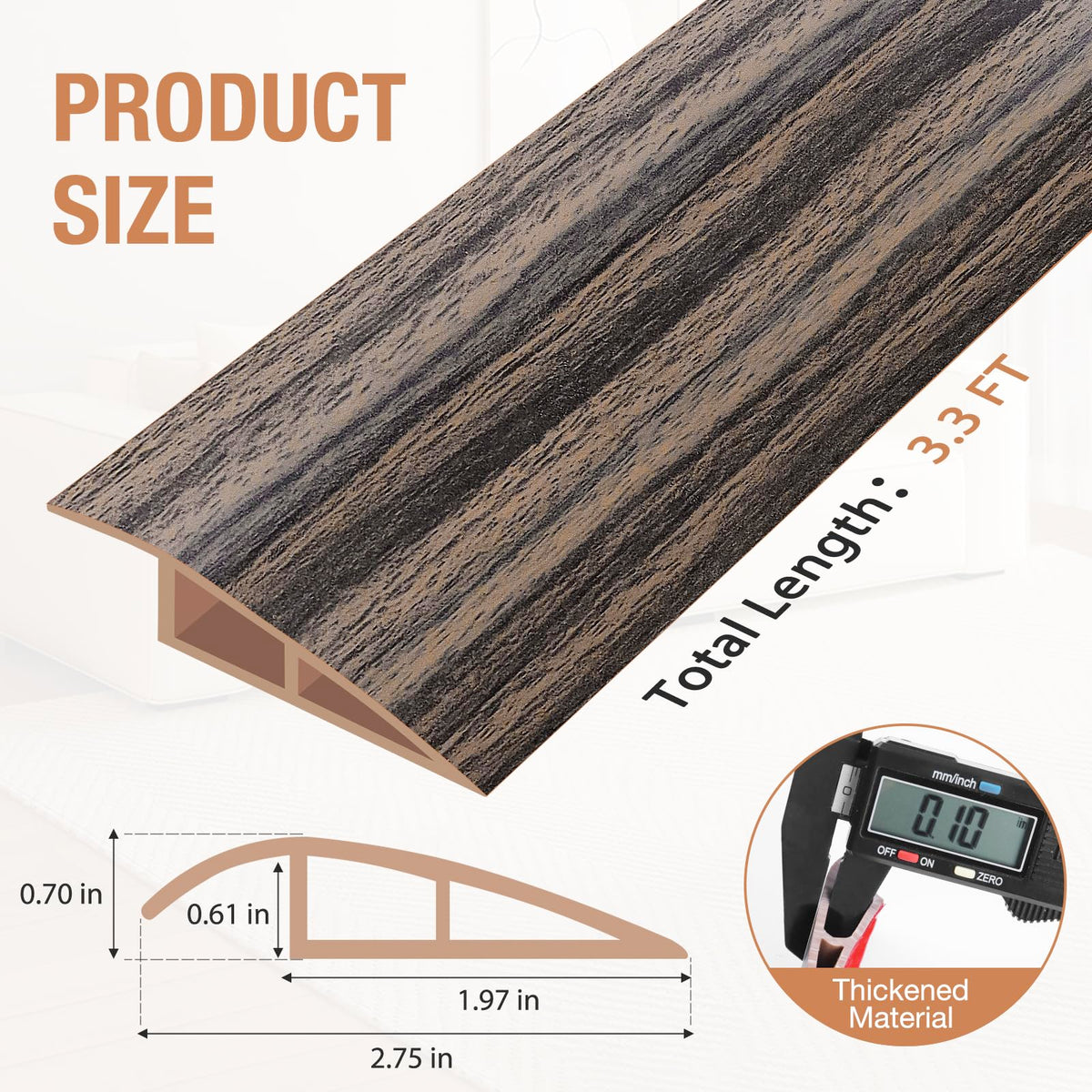 Floor Transition Strip Self Adhesive Vinyl Door Threshold Strip