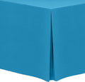 Ultimate Textile -5 Pack- 5 ft. Fitted Polyester Tablecloth - Fits 30 x 60-Inch Banquet and Folding Rectangular Tables - 42" H, Cobalt Blue