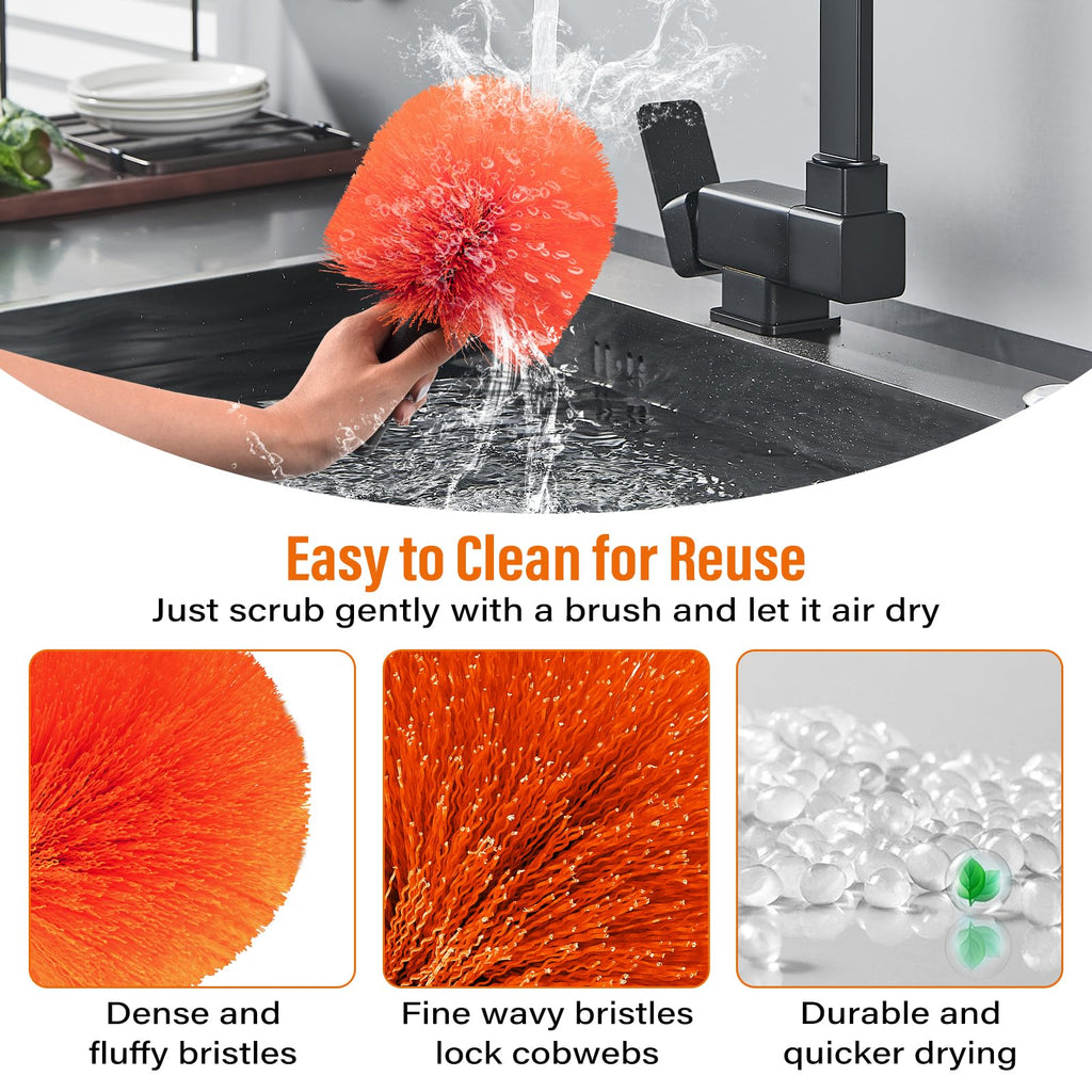 30FT Reach Cobweb Duster with Extension Pole
