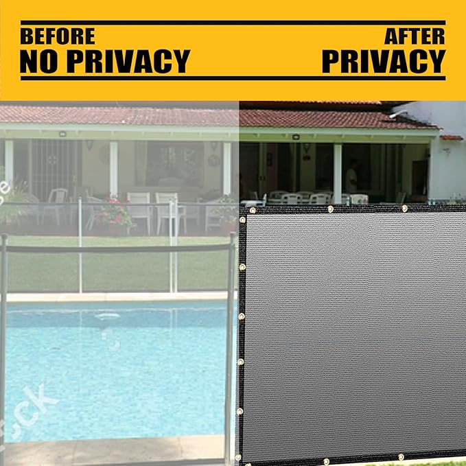 Customized 8' x 178' Green Fence Privacy Screen,with Bindings & Grommets,Heavy Duty for Gardens,Backyard,Patio,Tennis Court,Pool,Construction Project, We Make Custom Sizes