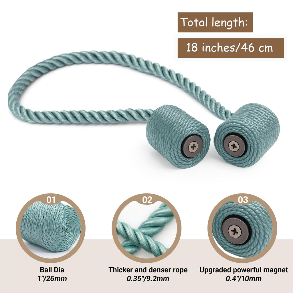 Magnetic Curtain Tiebacks Blue 6pcs (6 Count)
