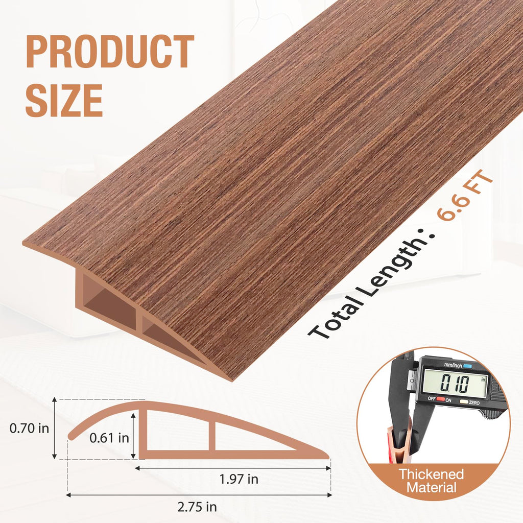 Floor Transition Strip Self Adhesive Vinyl Door Threshold Strip (6.6 Foot)