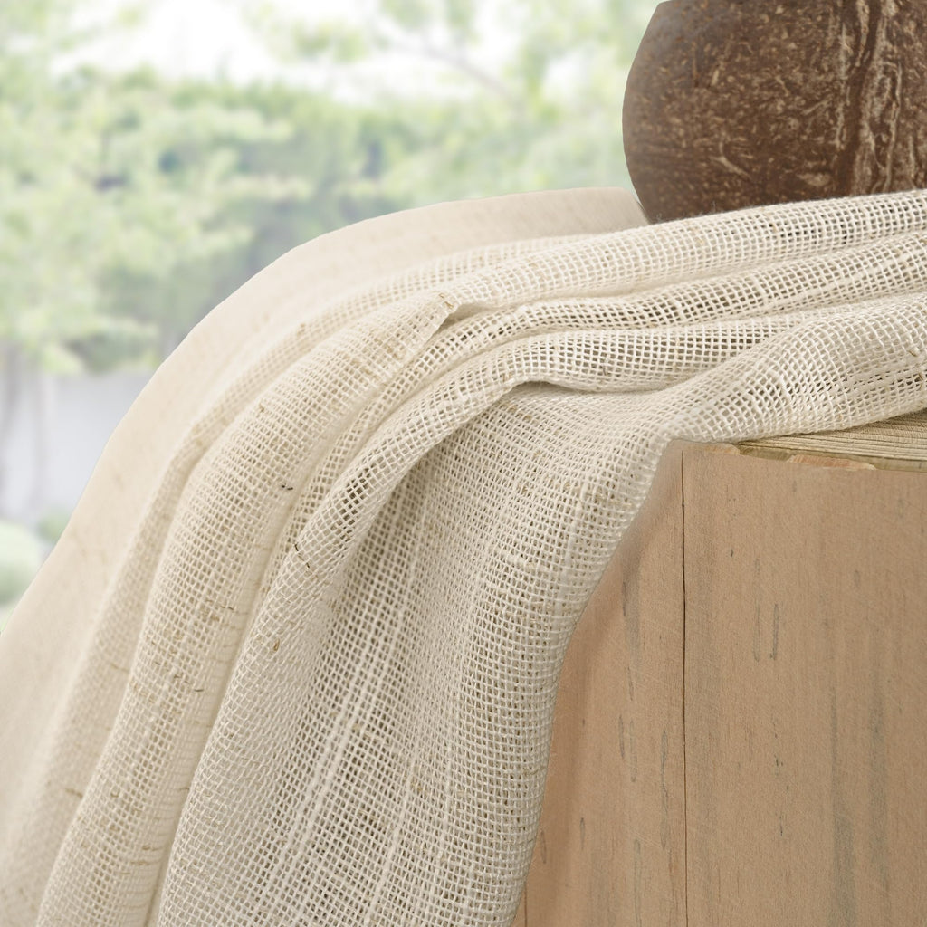 Oatmeal Linen Curtains 54 Inch Length for Living Room Window (2 Count)