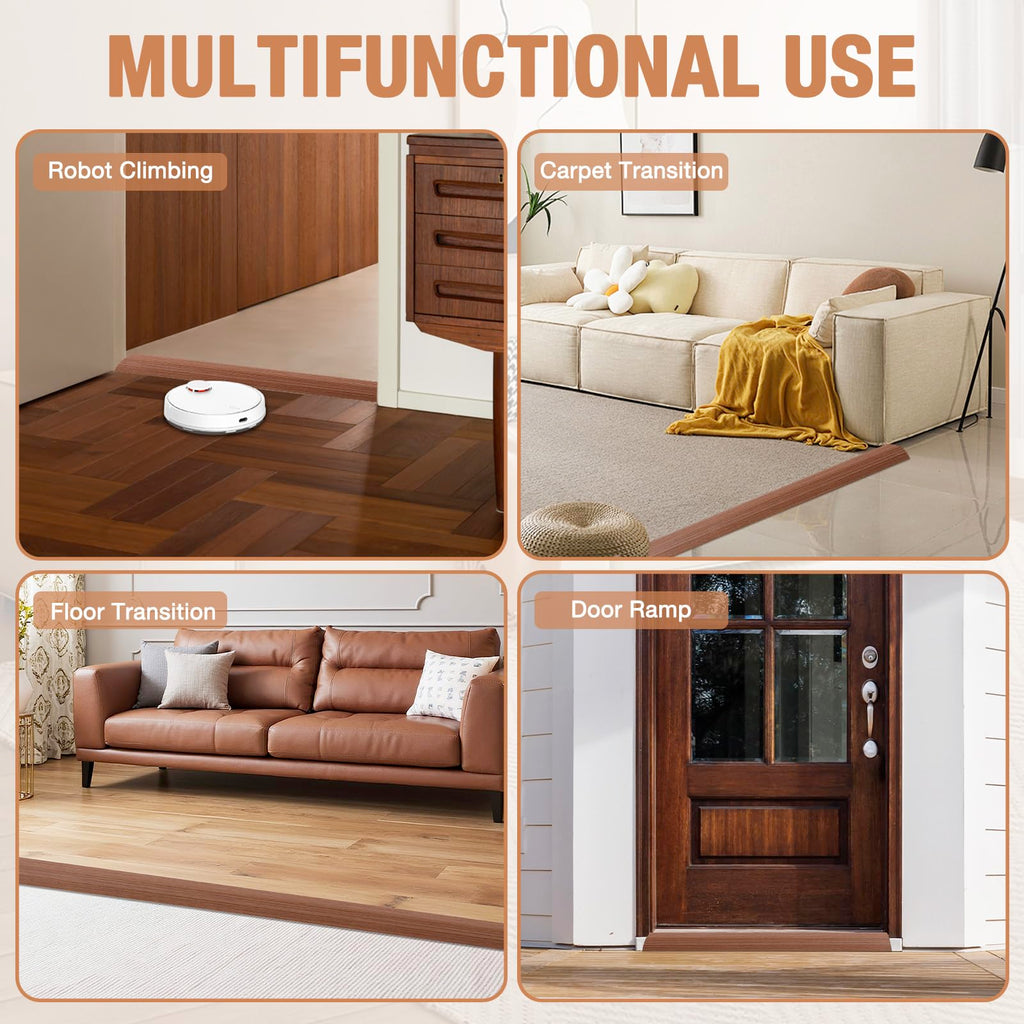 Floor Transition Strip Self Adhesive Vinyl Door Threshold Strip (3.3 Foot)
