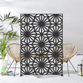 Domi Metal Privacy Screens and Panels with Free Standing, Freestanding Outdoor Indoor Privacy Screen, Decorative Privacy Screen for Balcony Patio Garden, Sun Flower Shape