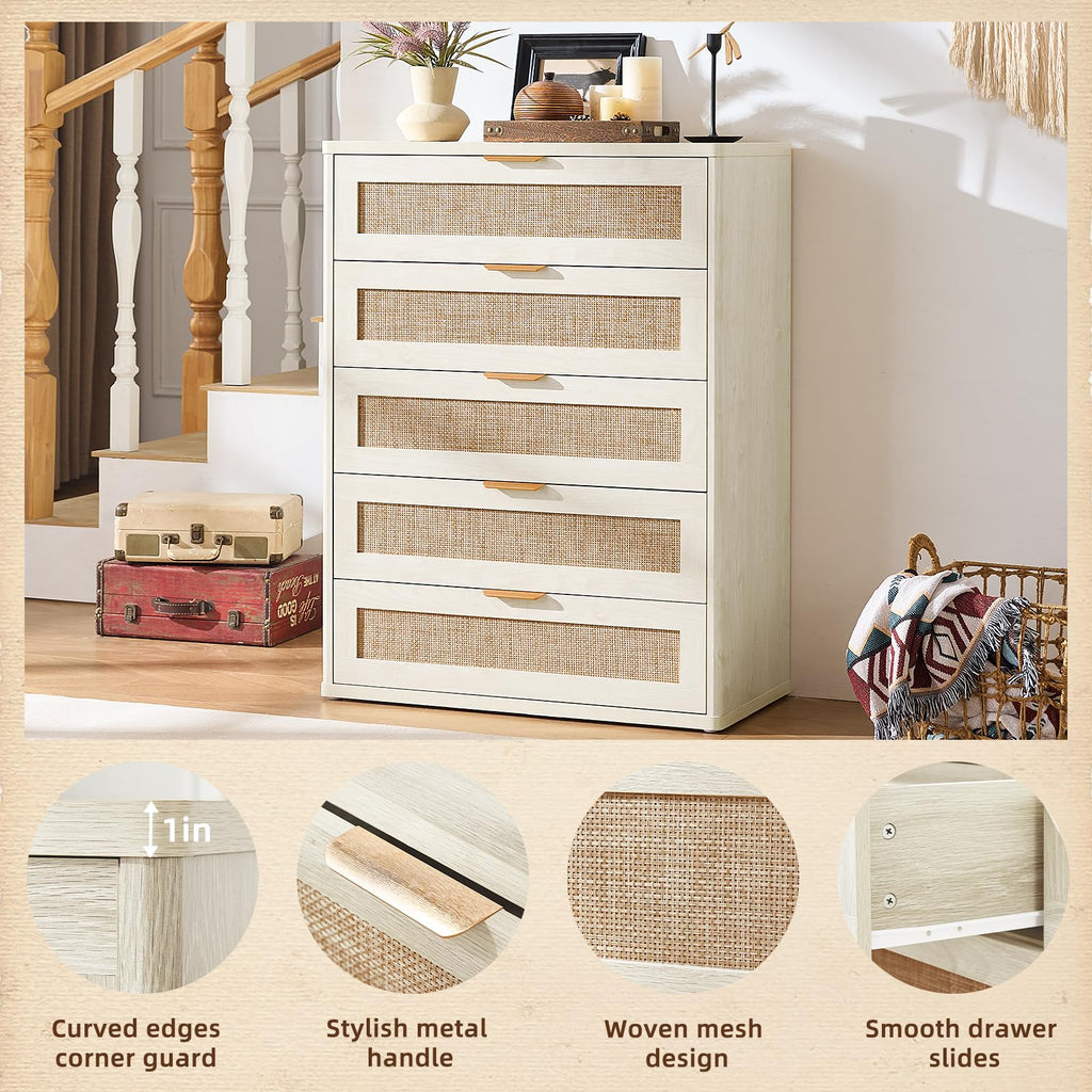 Rattan Dresser for Bedroom Set 2