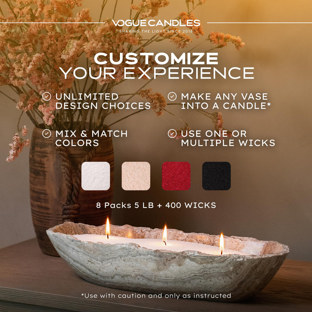 Vogue Candles Nude Pearled Candle Sand Wax Kit (640 Ounce)