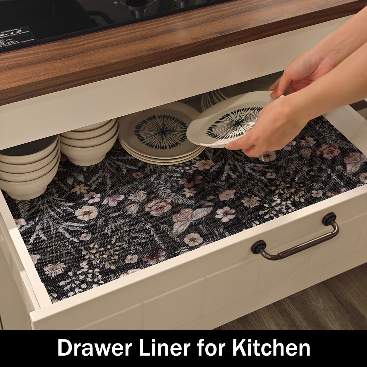 Butterfly Shelf and Drawer Liner for Kitchen Cabinets (24 Sq Ft)