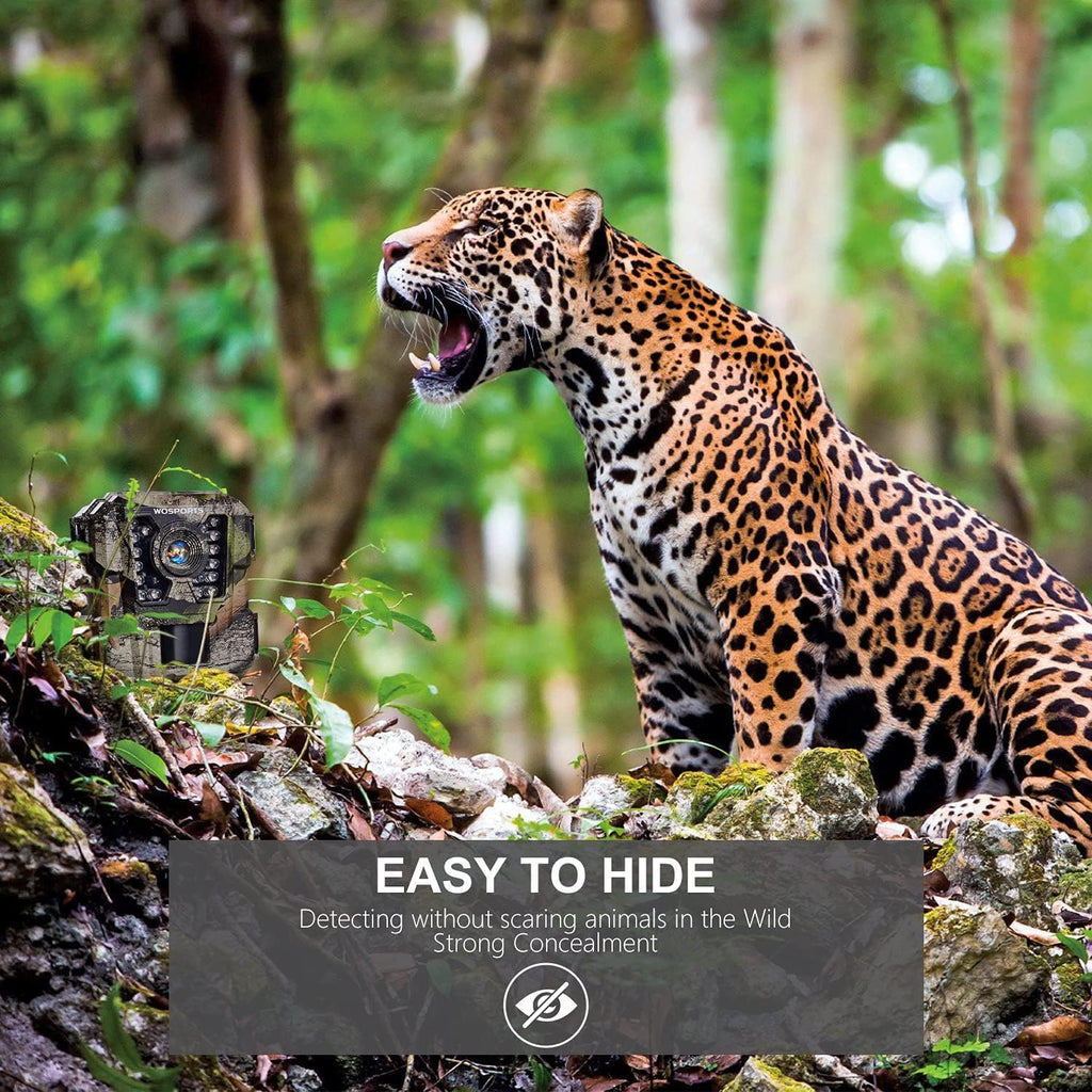 WOSPORTS Trail Camera - 24MP, 1080P, Mini, Waterproof