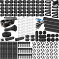 353 PCS Cable Management Kit - 1 Cable Management Box, 4 Cable Sleeve Split, 130 Adhesive Cable Clip, 17 Cable Holder, 1 Roll Cable Organizer Strap, 150 Cable Tie with 50 Mount, for Computer Desk TV