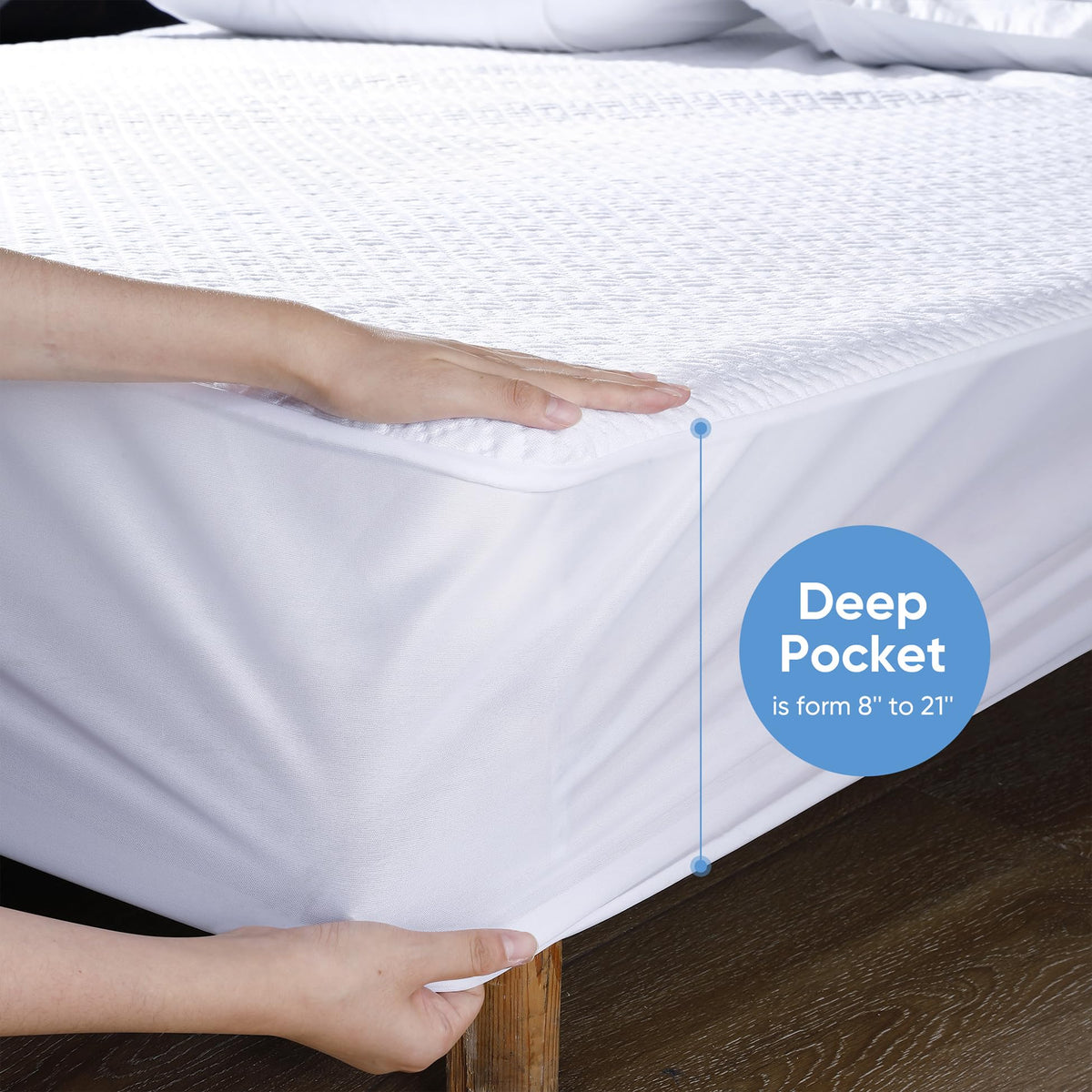 Cooling Waterproof Mattress Protector Full Size