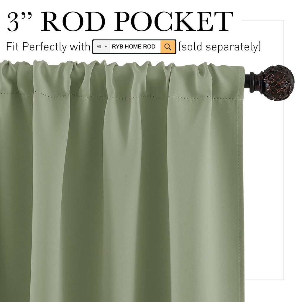 Blackout Curtains for Bedroom Living Dining Room 84 inches Long (2 Count)