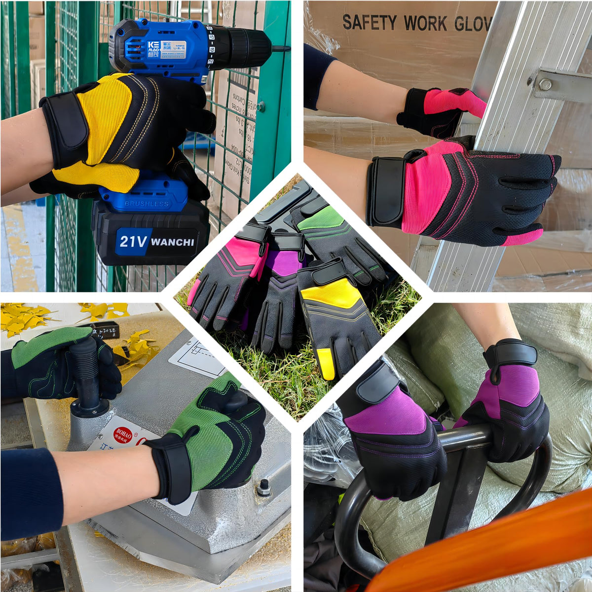 2 Pairs Outdoor Work Gloves