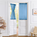 Sheer Door Curtains Closet Linen Textured Curtain Sheers Doorway Light Filtering Voile French Doors Rod Pocket Curtains Patio Glass Door