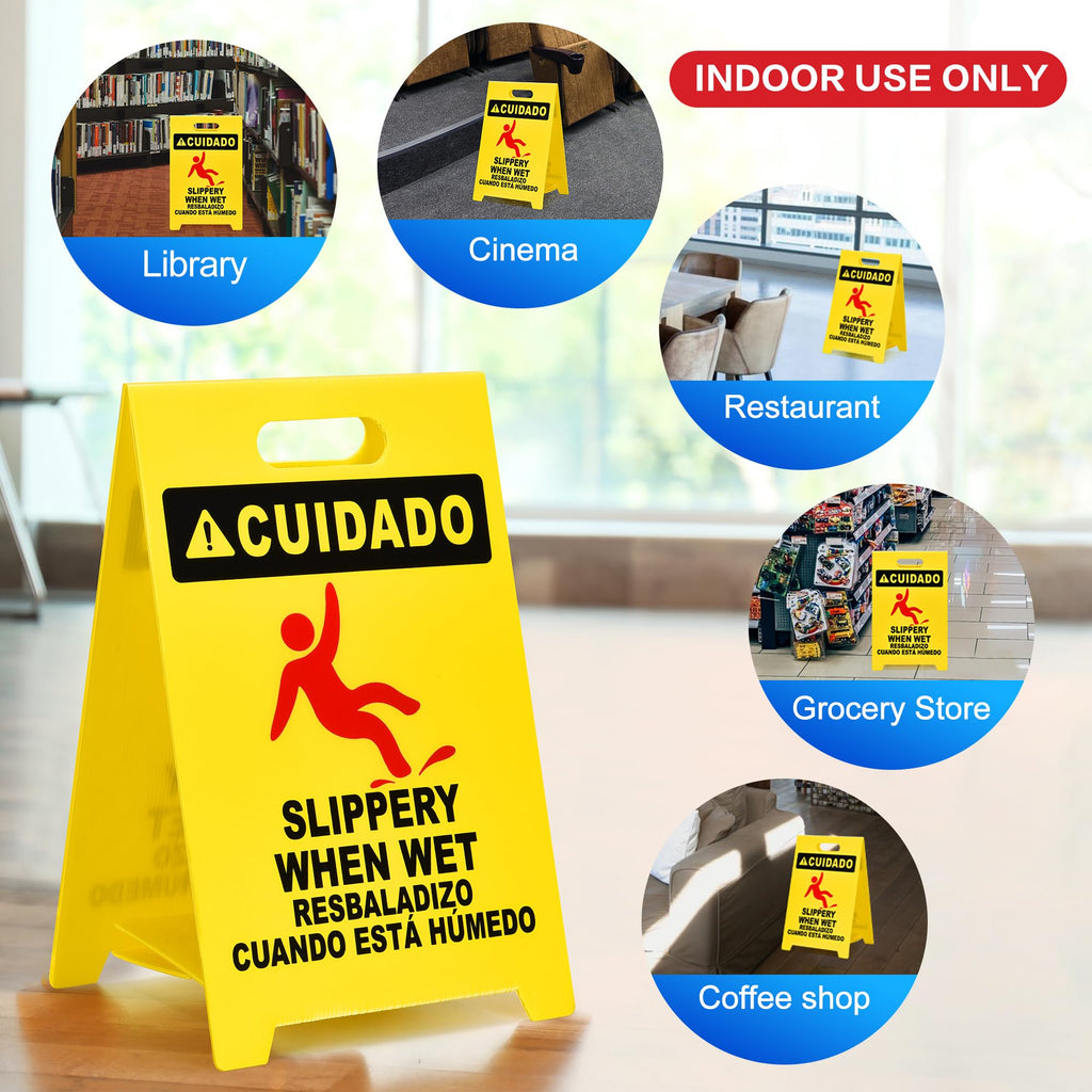 MATTHEW CLEANING 19'' Industrial Wet Floor Sign 12 Pack 2