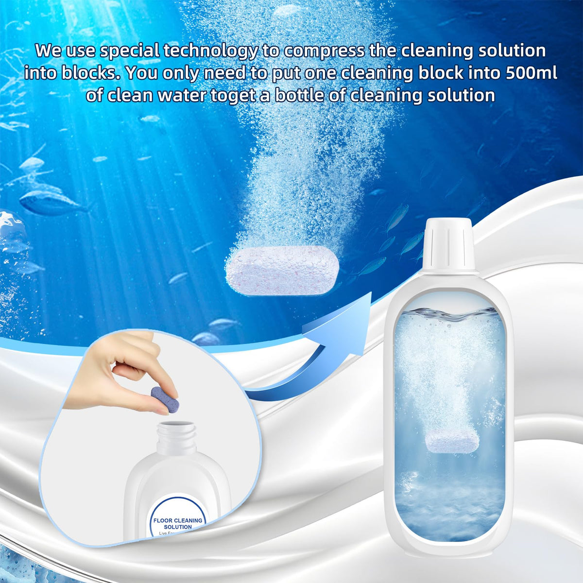 10 Packs Soap Cleaning Solution Compatible with Tineco Vacuum Mop