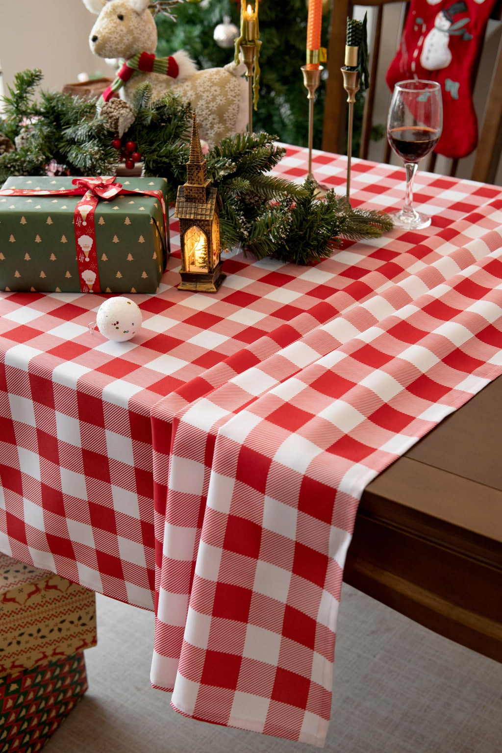 Waterproof Checkered Tablecloth Fabric