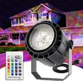 Ocean Wave Projector Light, 150W RGBW Color Changing Water Wave Light, LED Water Ripple Effect or Flame Fire Effect, Use for Ceiling, Wall, Garden, Party, Holiday