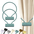 Magnetic Curtain Tiebacks Gray Blue 2pcs (2 Count)