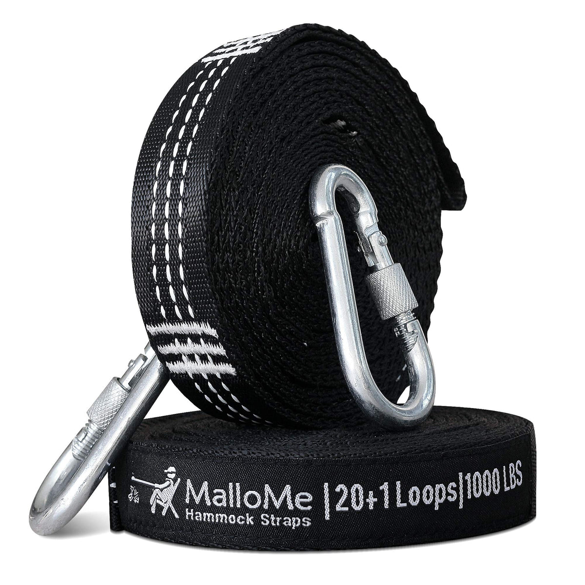 MalloMe Hammock Straps for Trees - Swing Straps - Multi-Purpose Hanging Kit, Heavy Duty Adjustable Tree Strap for Hammocks, Swings & Outdoor Use, Safe for Branch or Between 2 Trees