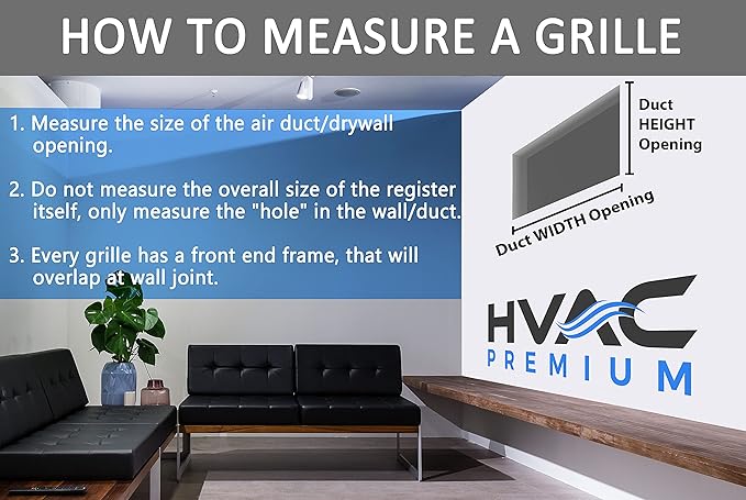16 inch w x 6 inch h Adjustable AIR Supply Diffuser - HVAC Vent Cover Sidewall or Ceiling - Grille Register - High Airflow - White [Outer Dimensions: 17.75 inch w X 7.75 inch h]