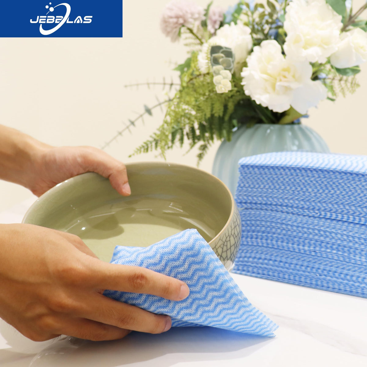 100Pcs Reusable Cleaning Cloths 11.8‘’x11.8‘’ Handi Wipes Reusable Cloths Dry Cleaning Cloths Dish Towel Dish Cloths Handy Cleaning Wipes (100 Count)