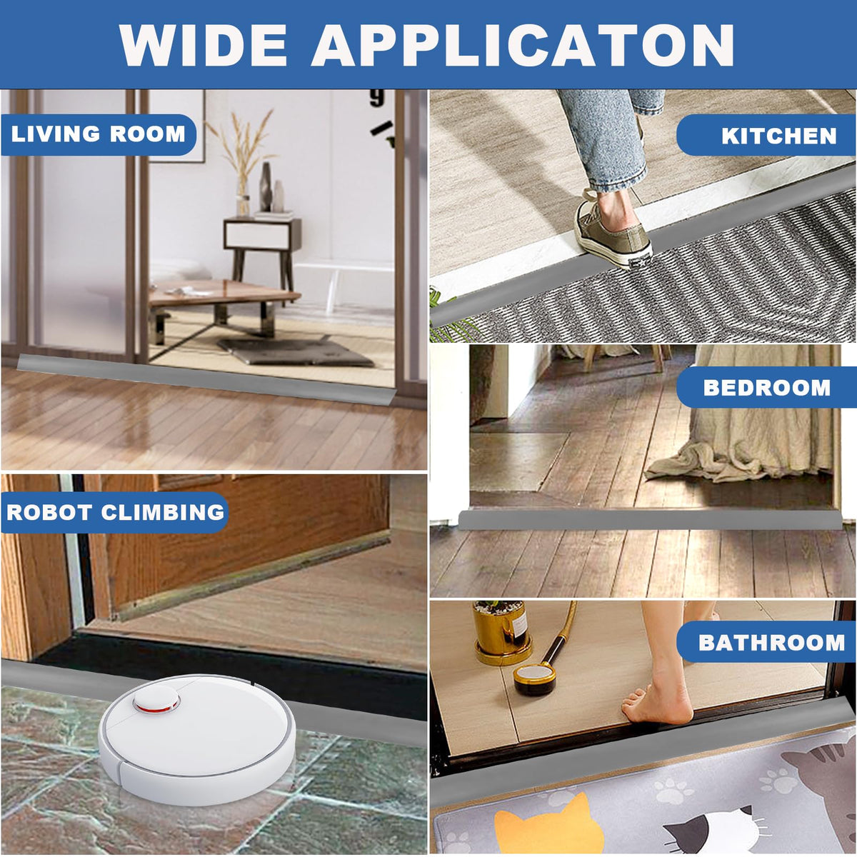 Vinyl Door Threshold Flooring Transition Strip Self Adhesive Carpet Edging Strip for Laminate Doorway Edge Threshold from 1