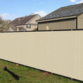 ECOOPTS 4'x7' Privacy Fence Screen Windscreen with Copper Grommets, Fit for Commercial Fence and Residential Garden Outdoor 90% UV Blockage, Cable Zip Ties Included (Beige)