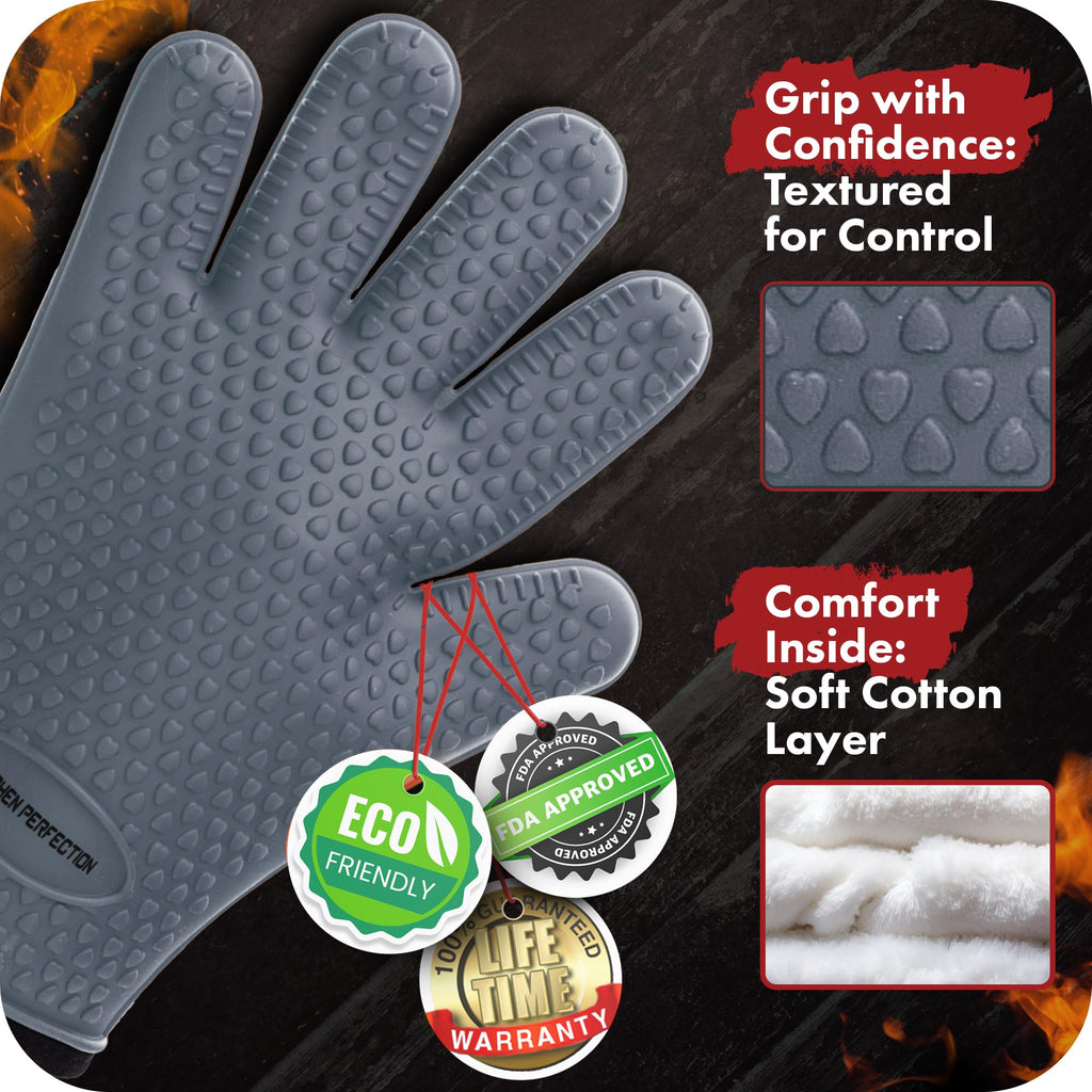 Silicone Smoker BBQ Gloves (2 Count)