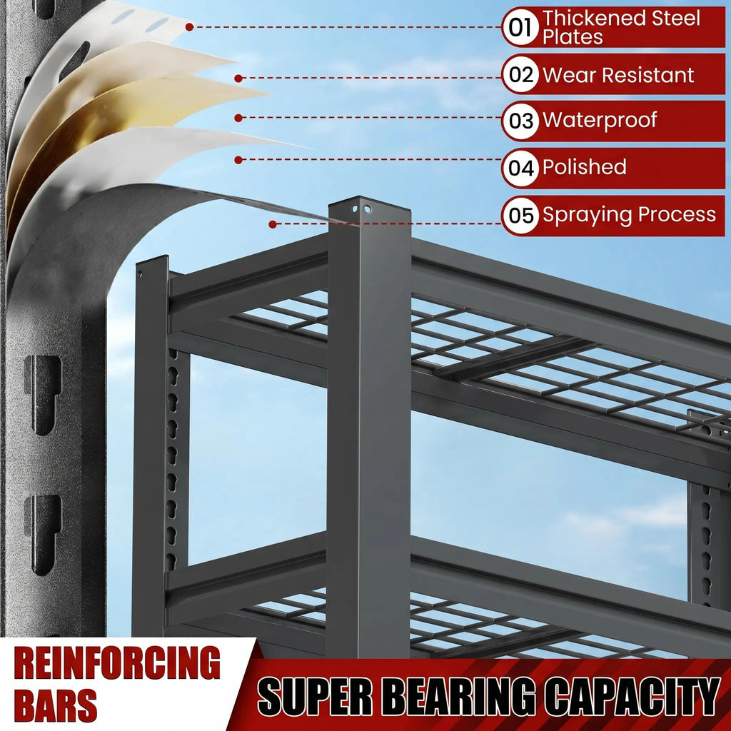 72" H Heavy Duty Garage Shelving (5 Count)