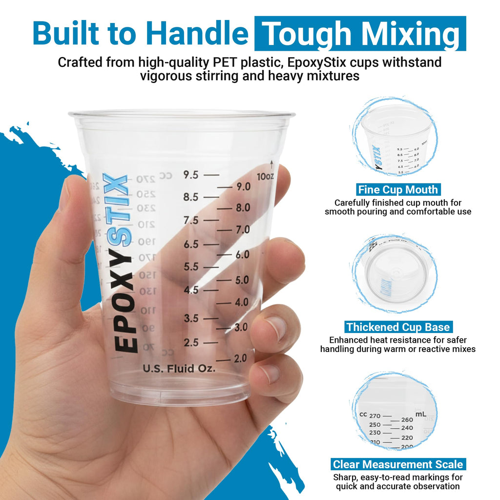 100 Pack] NEW SIZE 12oz Graduated Mixing Cups