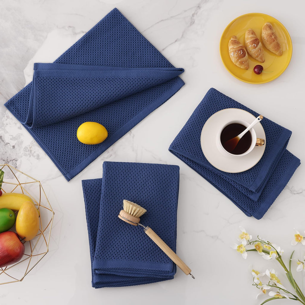 100% Cotton Oversized Waffle Weave Kitchen Towels 8 (8 Count)