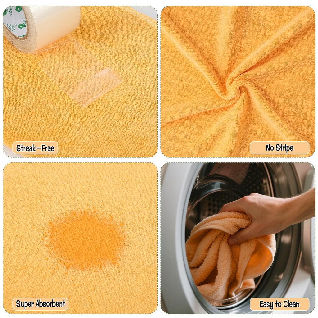 6 Pack Extra Large Microfiber Cleaning Cloths 20"x30" (4 Count)