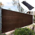 Royal Shade Custom Size 4' x 66' Brown Fence Privacy Screen Windscreen Cover Netting Mesh Fabric Cloth - Cable Zip Ties Included (We Make Custom Size)