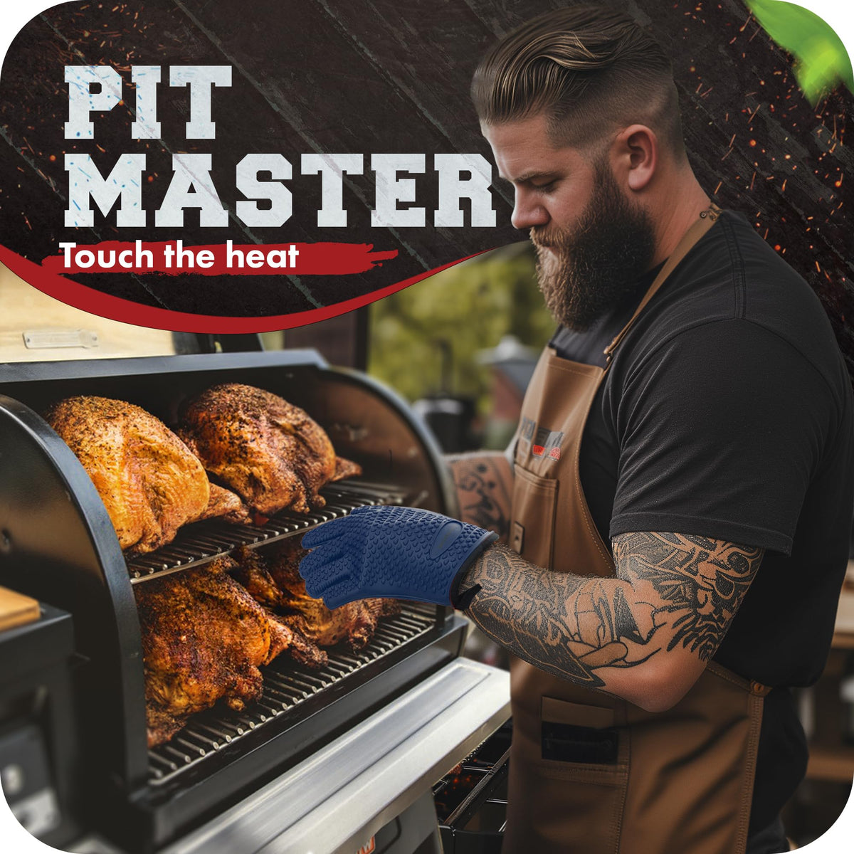 XL Silicone Smoker BBQ Gloves