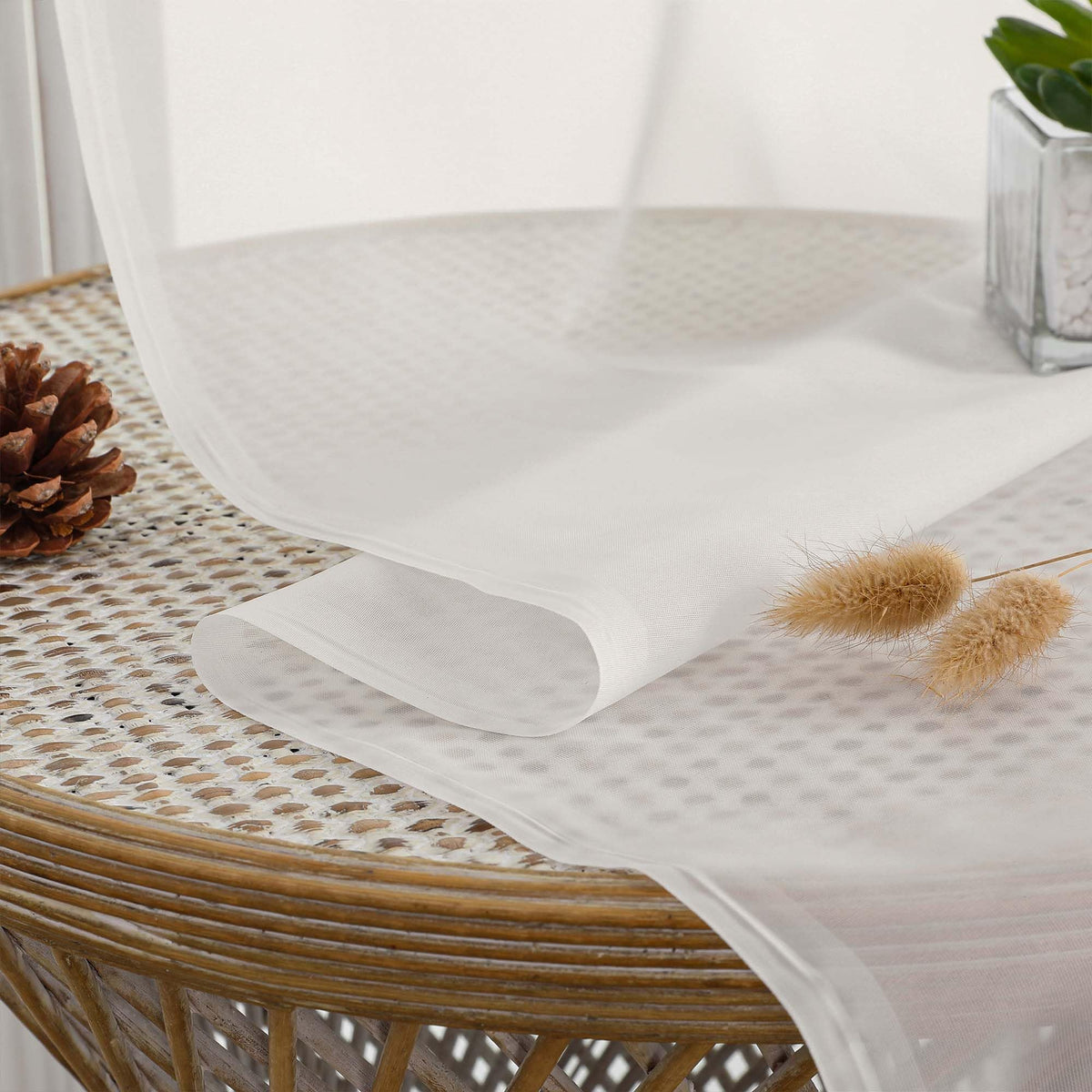 Ivory Sheer Curtains 78 Inches Long 2 Panels Set for Living Room (2 Count)