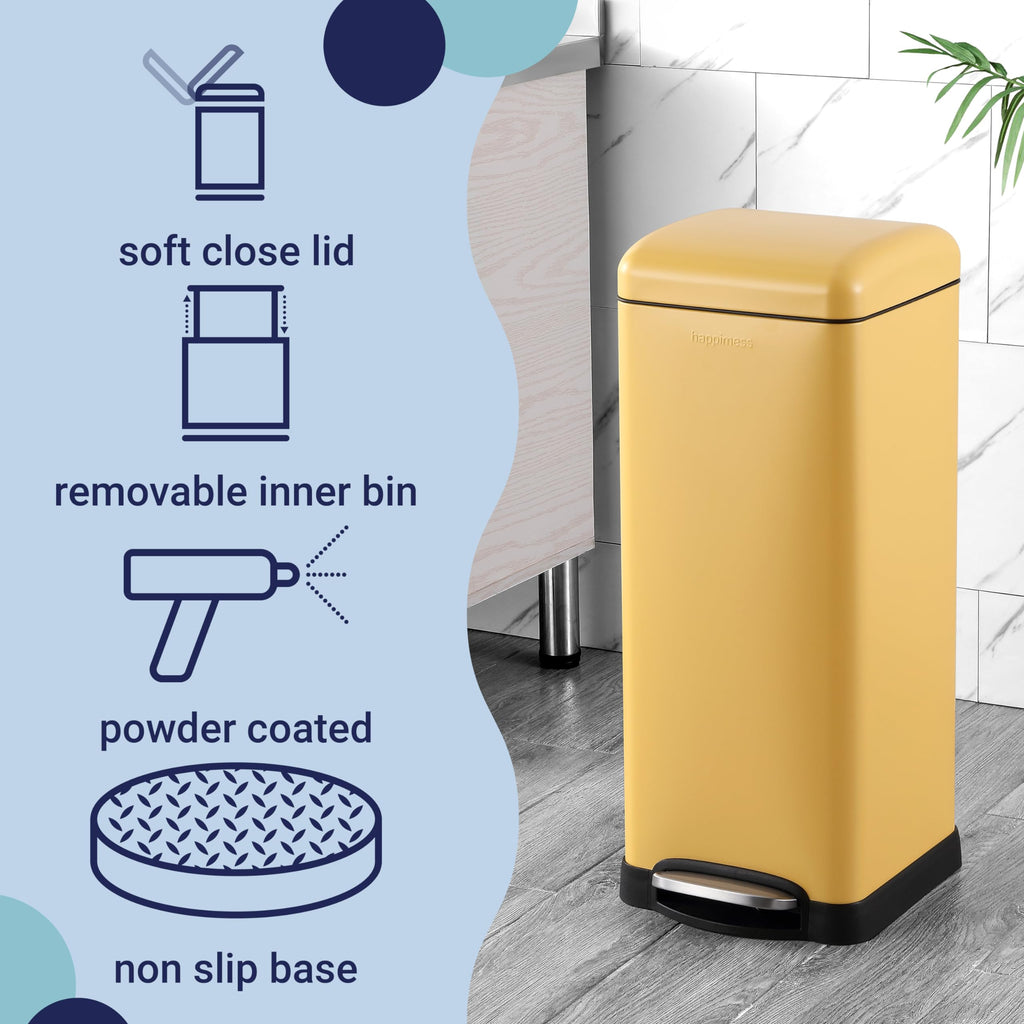 Betty 8 Gal Step Trash Can Soft