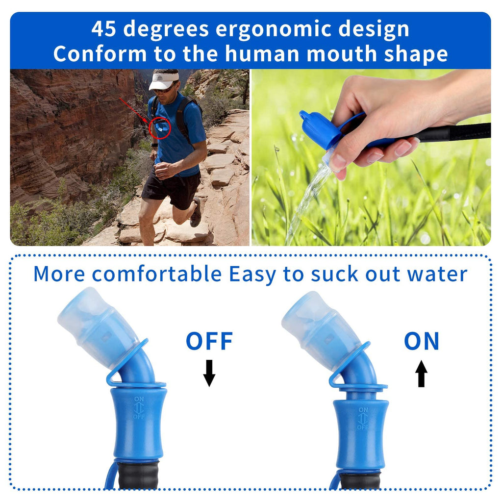 KUREIDA Hydration Bladder 2 Liter, BPA Free Water Bladder for Hiking Backpack Water Storage Bag with Insulated Tube, Hydration Backpack Replacement for Outdoor Camping Running Hiking