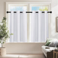 White Room Darkening Short Curtains
