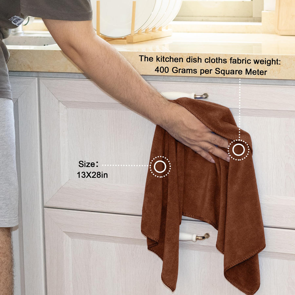 Microfiber Kitchen Dish Towels for Washing Dishes 12 Pack (12 Count)