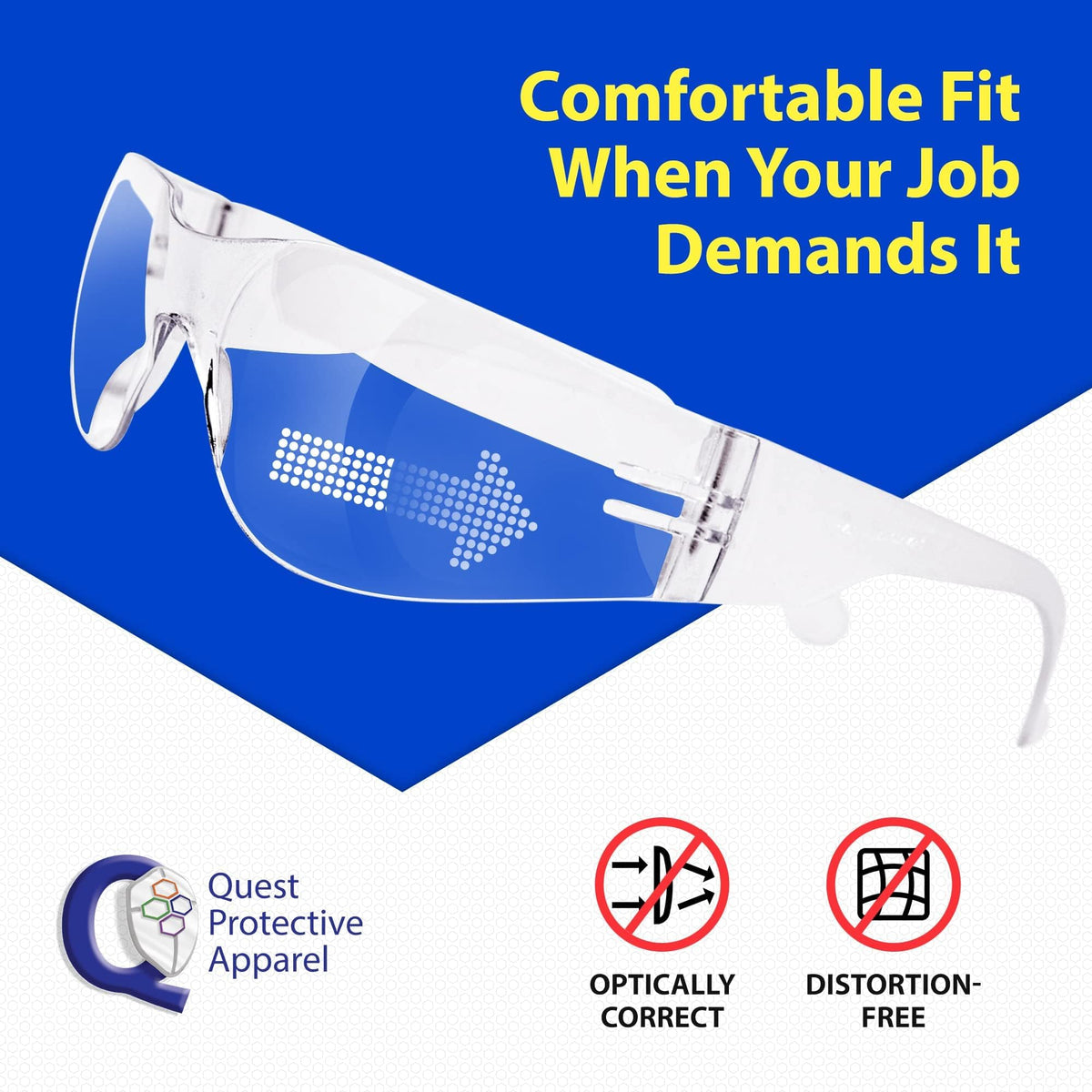 Quest Anti Fog Safety Glasses (12 Count)
