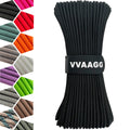 VVAAGG 1000 Black Paracord Rope 100FT Utility Nylon Heavy Duty 12 Strand Parachute Cord for Camping, Tent, Clothsline, Outdoor Hiking, Fishing, Survival Braceletand, Weatherproof Rope (100FT)
