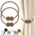 Magnetic Curtain Tiebacks Dark Brown 2pcs (2 Count)
